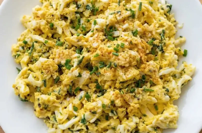 סלט ביצים עם בצל ירוק לפסח