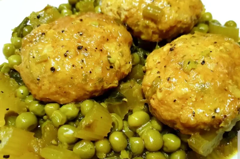 קציצות עוף מרוקאיות עם אפונה