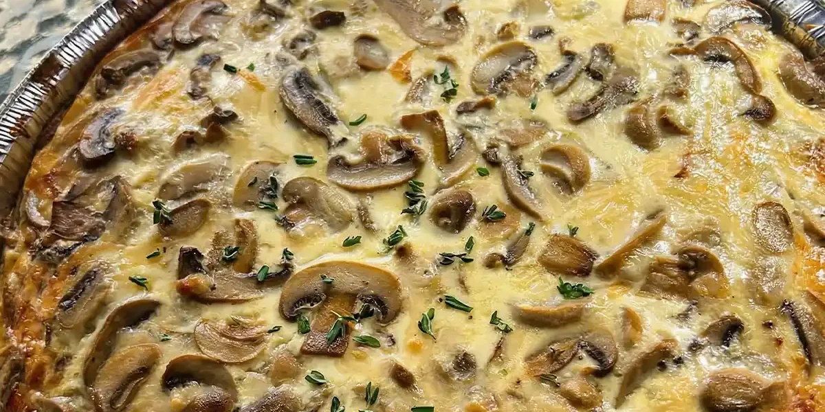 פשטידת פטריות וגבינות קלה להכנה
