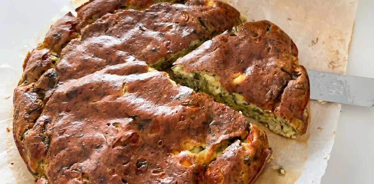 פשטידת תרד וגבינות